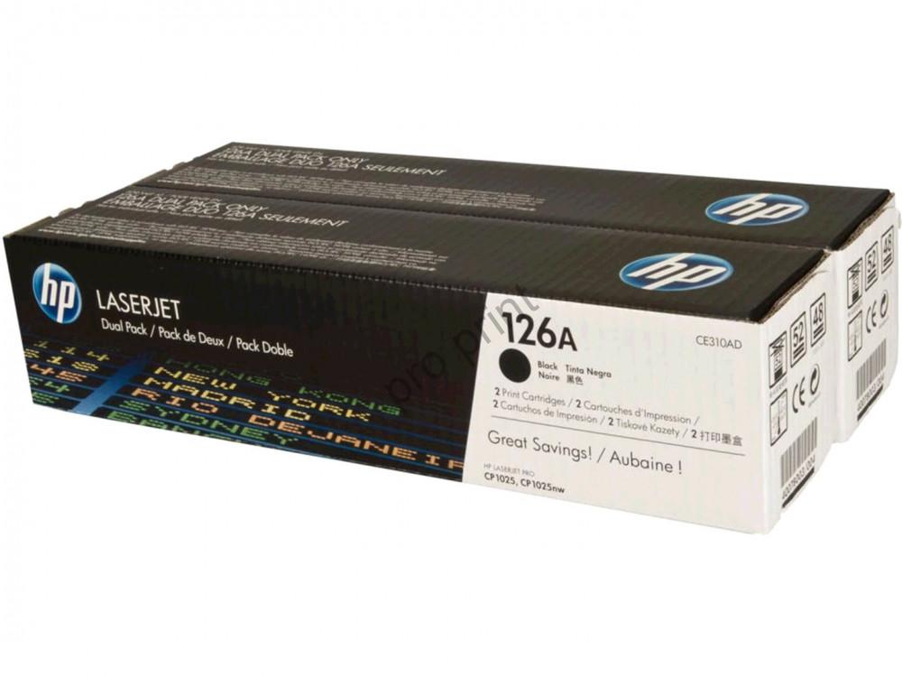 TONER HP CE310AD DualPack Čierny toner HP126A pre LJ Pro CP1025/nw