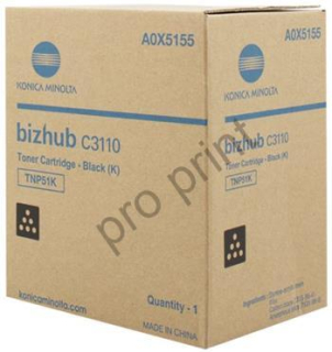 toner MINOLTA TNP51K black Bizhub C3110