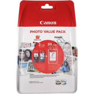 Canon cartridge PG-560 XL/CL-561 XL multipack + PP-201 10x15cm 50I.